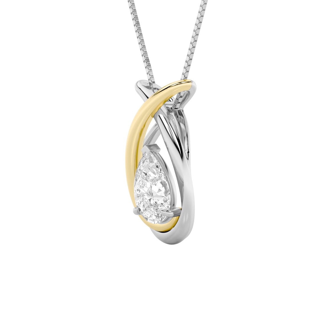 1.5Cttw Pear Shaped Lab Grown Diamond (F/VS) Fancy Pendant in 14K Gold