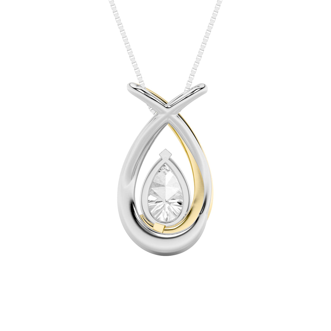 1.5Cttw Pear Shaped Lab Grown Diamond (F/VS) Fancy Pendant in 14K Gold