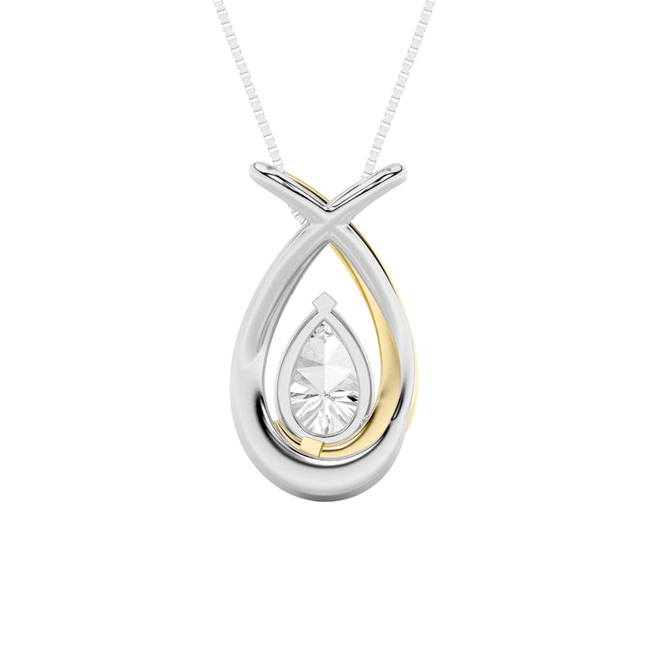 1.5Cttw Pear Shaped Lab Grown Diamond (F/VS) Fancy Pendant in 14K Gold