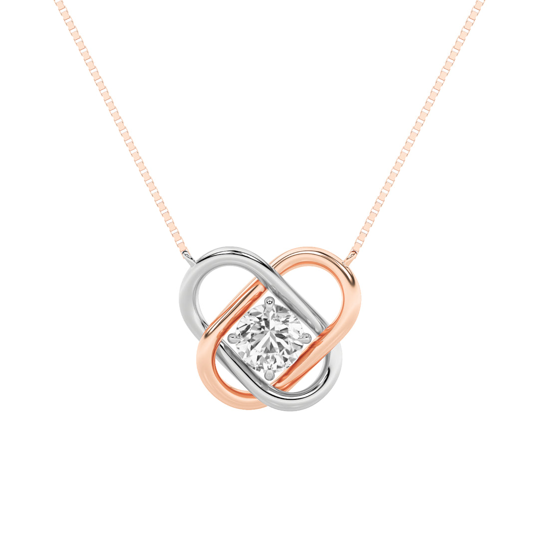 1Cttw Round Shaped Lab Grown Diamond (F/VS)  Necklace in 14K Gold