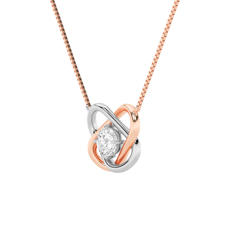 1Cttw Round Shaped Lab Grown Diamond (F/VS)  Necklace in 14K Gold