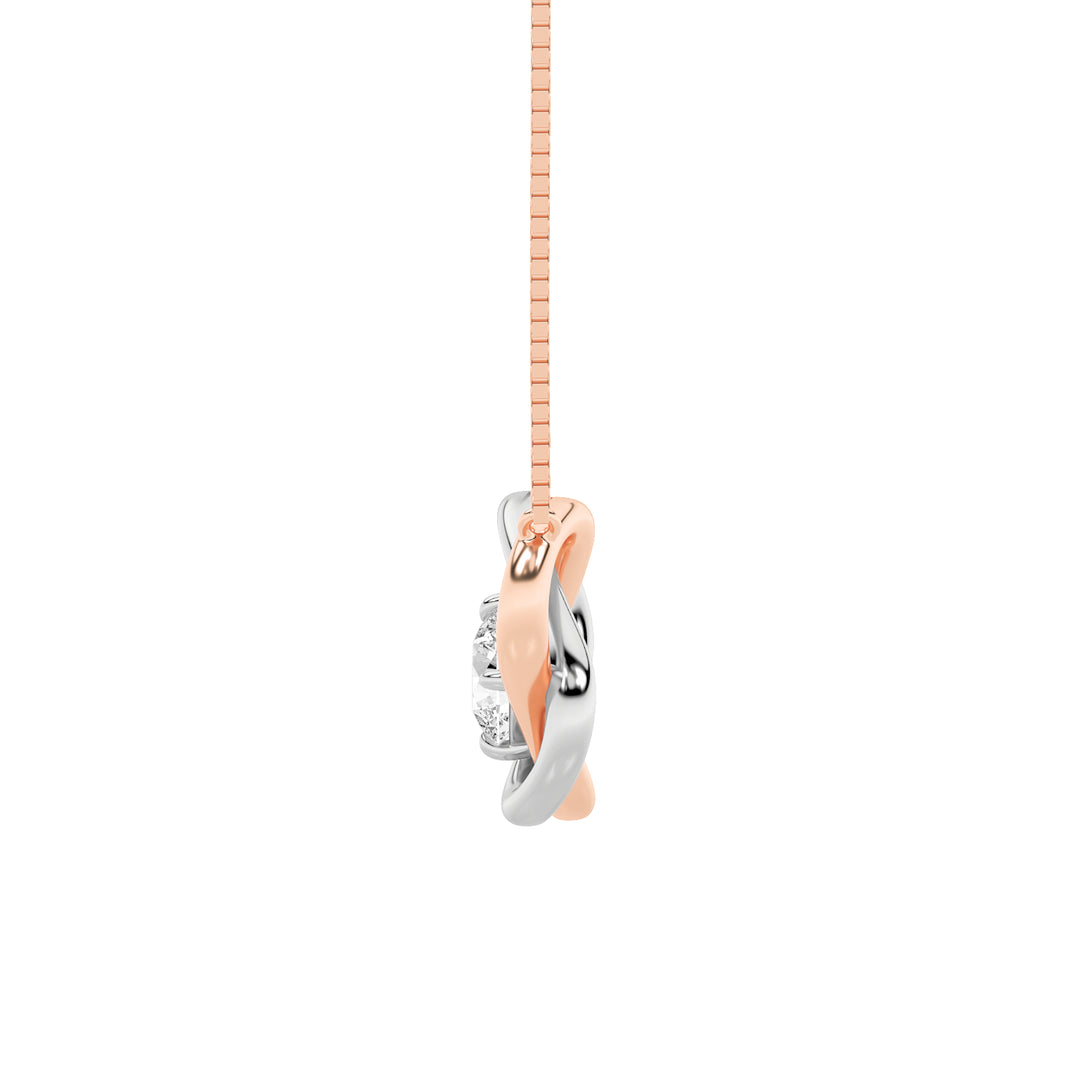 1Cttw Round Shaped Lab Grown Diamond (F/VS)  Necklace in 14K Gold