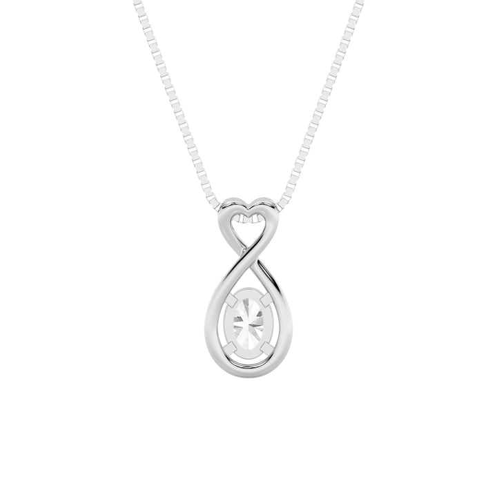 1CTW Oval Shaped Lab Grown Diamond (F/VS) Fancy Solitaire Pendant in 14K Gold