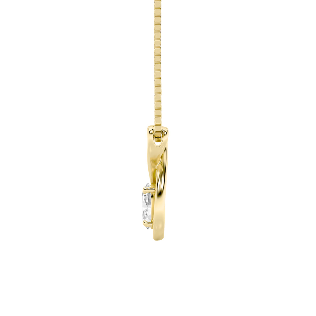 1CTW Oval Shaped Lab Grown Diamond (F/VS) Fancy Solitaire Pendant in 14K Gold