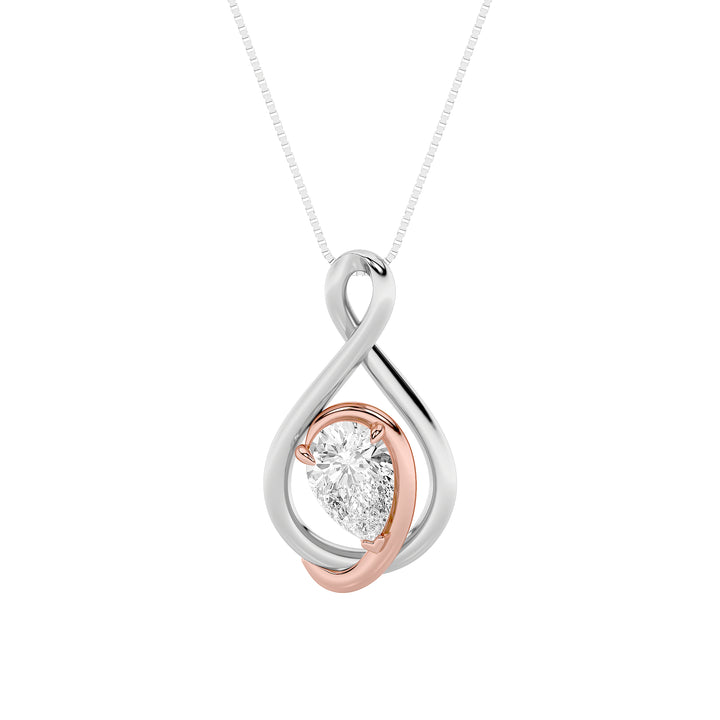 1.5Cttw Pear Shaped Lab Grown Diamond (F/VVS) Fancy Solitaire Pendant in 14K Gold