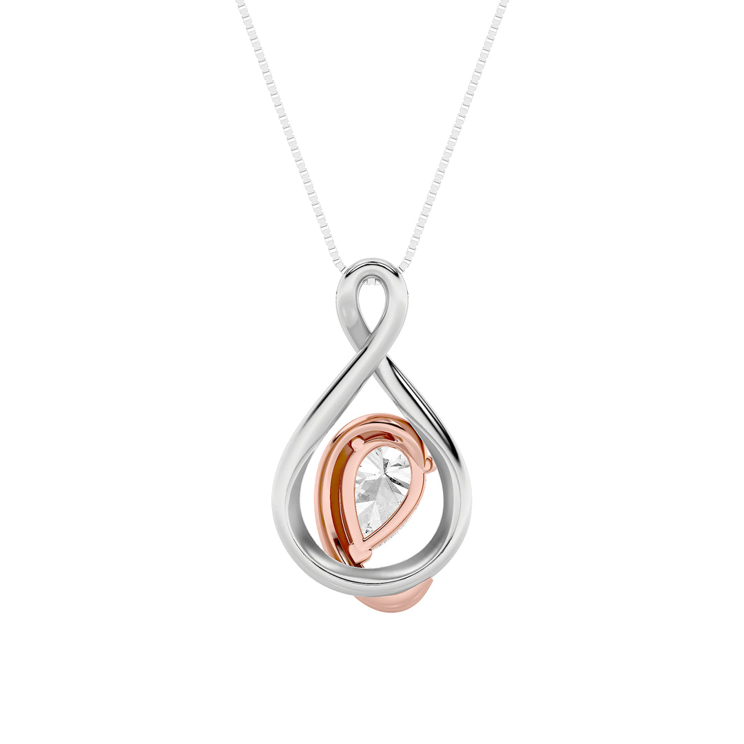1.5Cttw Pear Shaped Lab Grown Diamond (F/VVS) Fancy Solitaire Pendant in 14K Gold