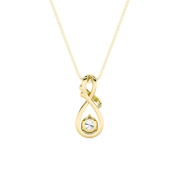 1Cttw Round Shaped Lab Grown Diamond (F/VS) Solitaire Pendant in 14K Gold