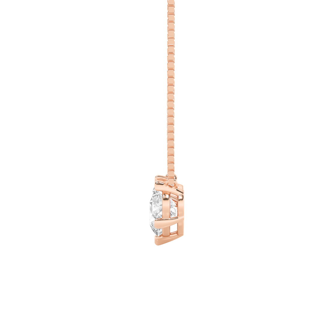 2CTW Round Shaped Lab Grown Diamond (F/VS) Three Stone Necklace in 14K Gold