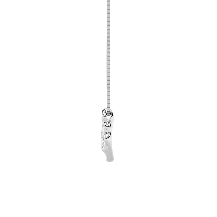 1Cttw Pear Shaped Lab Grown Diamond (F/VS) Organic Design Solitaire Pendant in 14K Gold