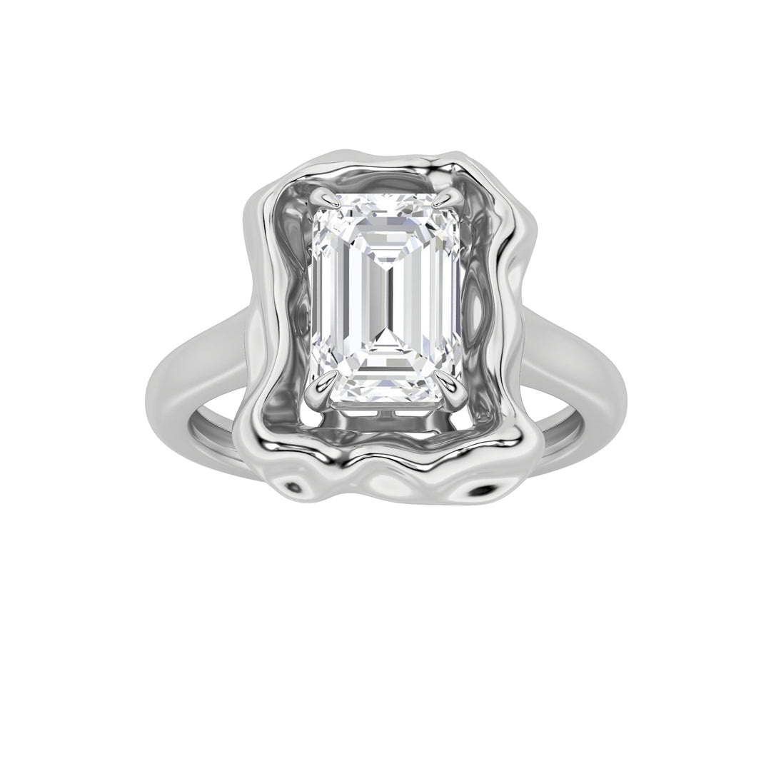 14KW 1.5ct Lab Diamond Solitaire Ring Sz 7
