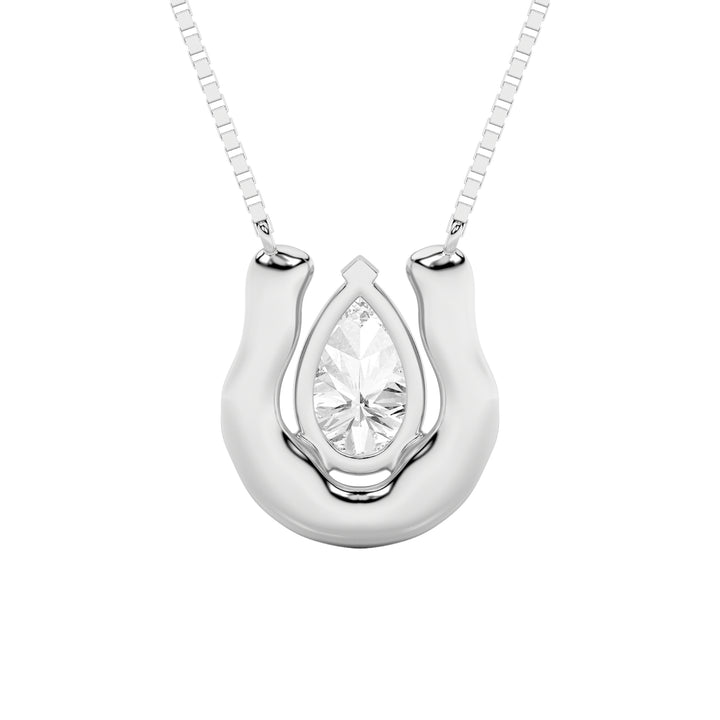 1Cttw Pear Shaped Lab Grown Diamond (F/VS)  Necklace in 14K Gold