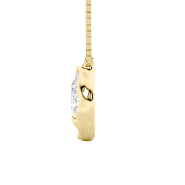 1Cttw Pear Shaped Lab Grown Diamond (F/VS)  Necklace in 14K Gold