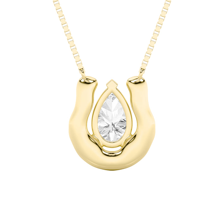 1Cttw Pear Shaped Lab Grown Diamond (F/VS)  Necklace in 14K Gold