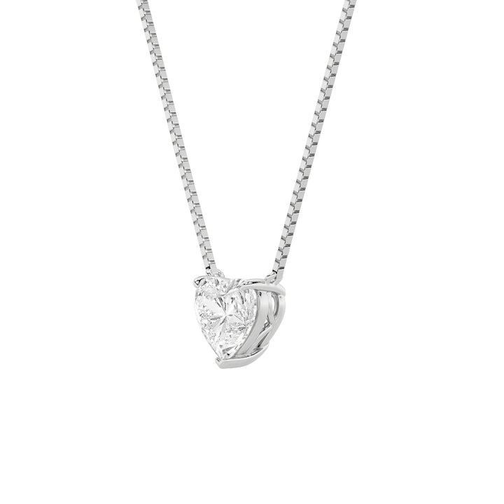 1CTW Heart Shaped Lab Grown Diamond (F/VS) Heart Shaped Necklace in 14K Gold