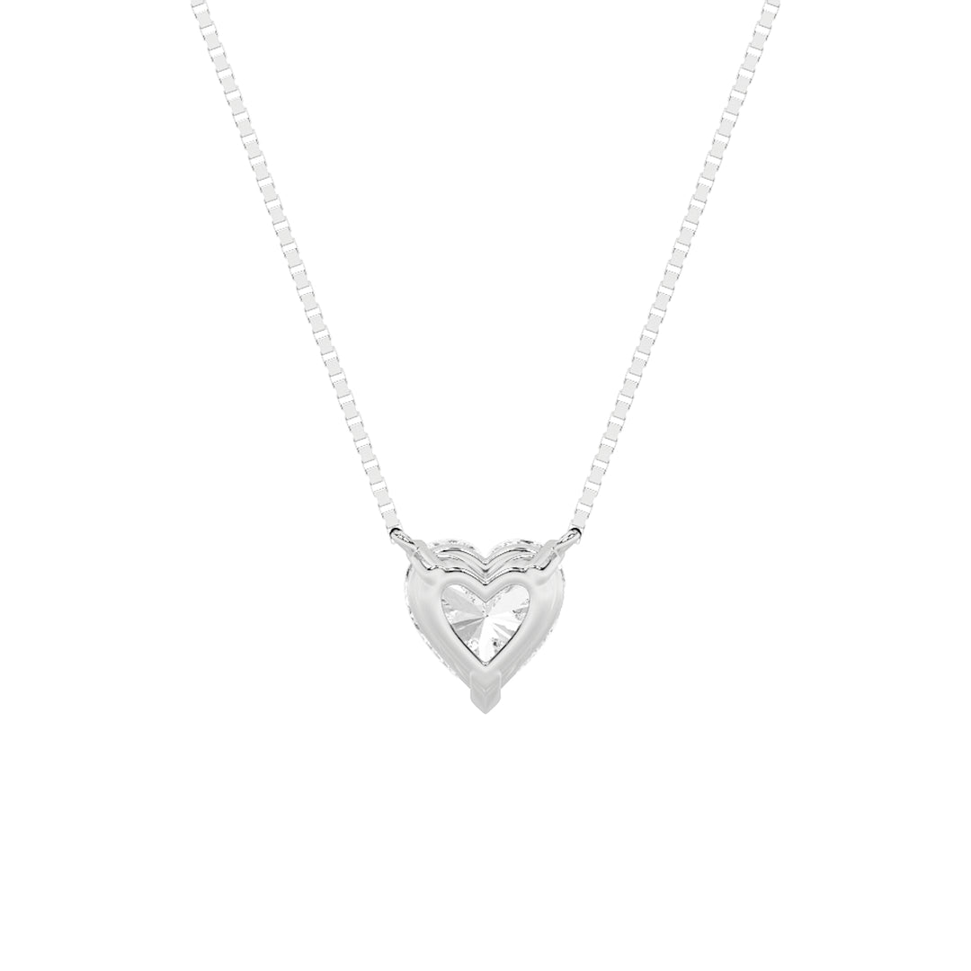 1CTW Heart Shaped Lab Grown Diamond (F/VS) Heart Shaped Necklace in 14K Gold