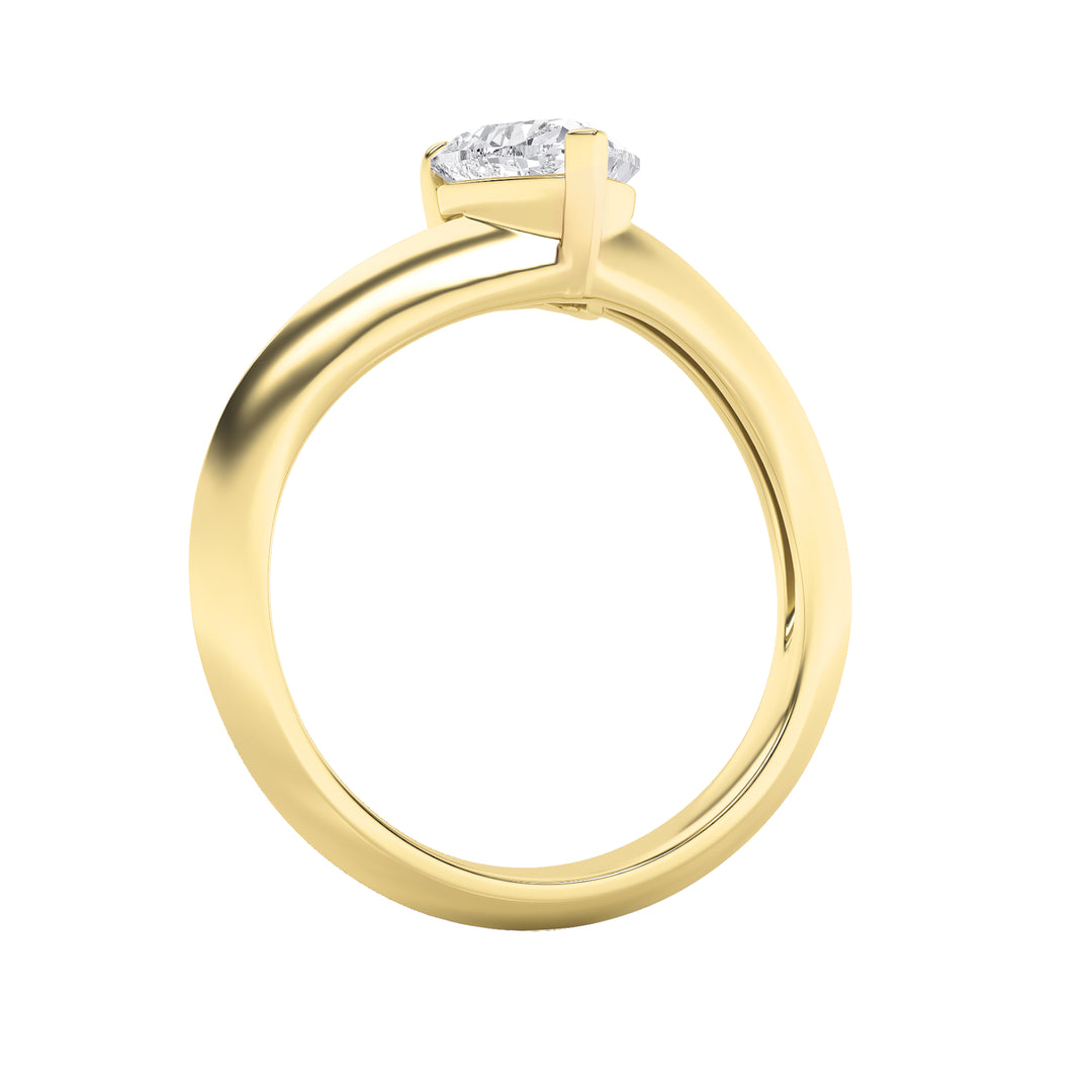 1CTW Heart Shaped Lab Grown Diamond (F/VS) Heart Shaped Ring in 14K Gold