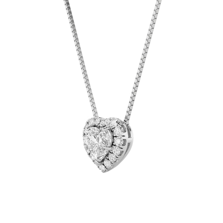 1.25CTW Heart Shaped Lab Grown Diamond (F/VS) Heart Shaped Pendant in 14K Gold