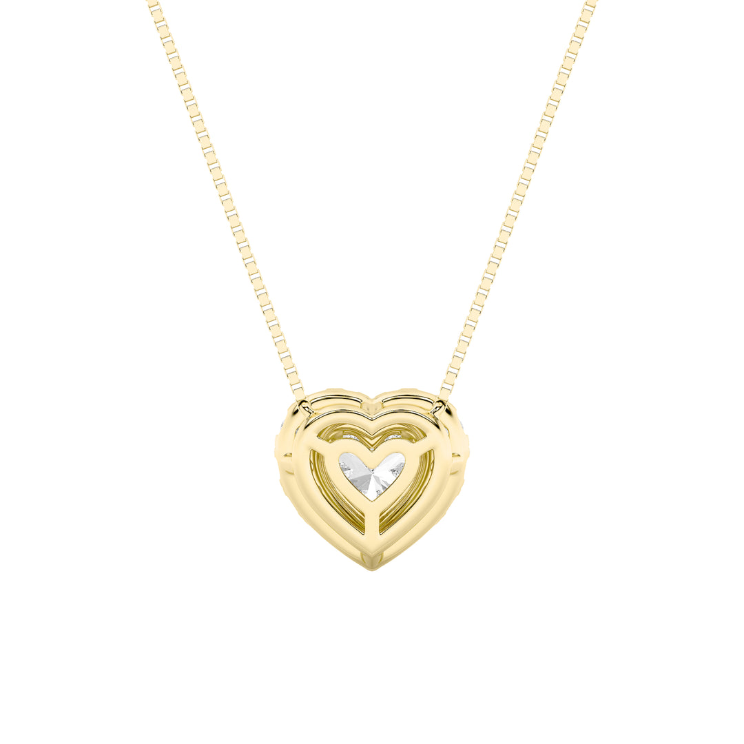 1.25CTW Heart Shaped Lab Grown Diamond (F/VS) Heart Shaped Pendant in 14K Gold