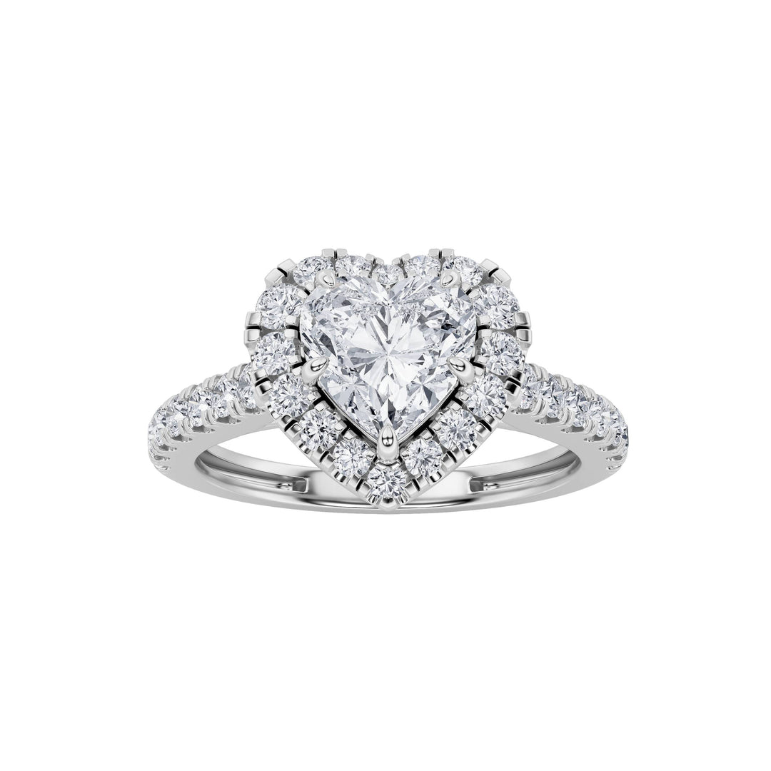 1.5CTW Heart Shaped Lab Grown Diamond (F/VS) Heart Shaped Ring in 14K Gold