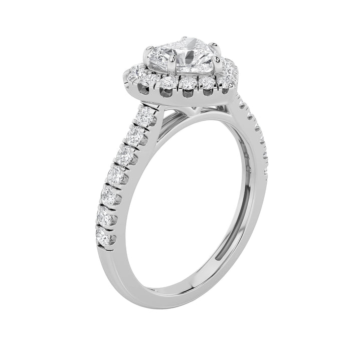 1.5CTW Heart Shaped Lab Grown Diamond (F/VS) Heart Shaped Ring in 14K Gold