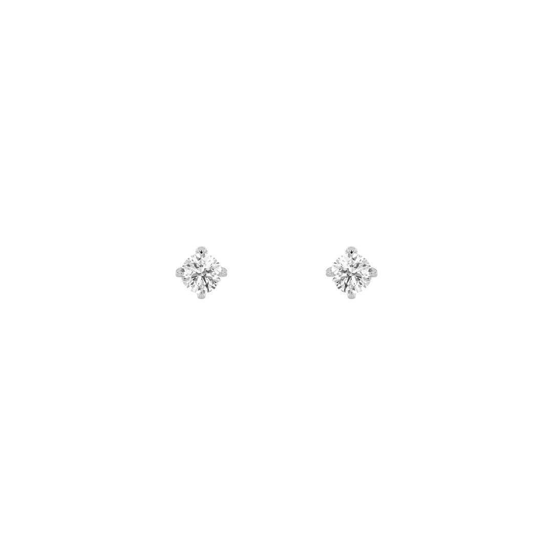 0.25CTW Round Shaped Lab Grown Diamond (F/VS) Stud Earrings in 14K Gold