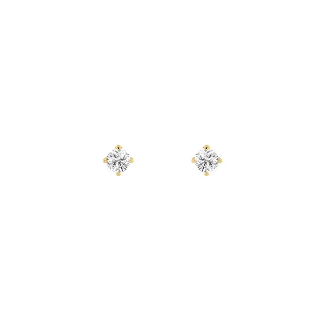 0.25CTW Round Shaped Lab Grown Diamond (F/VS) Stud Earrings in 14K Gold