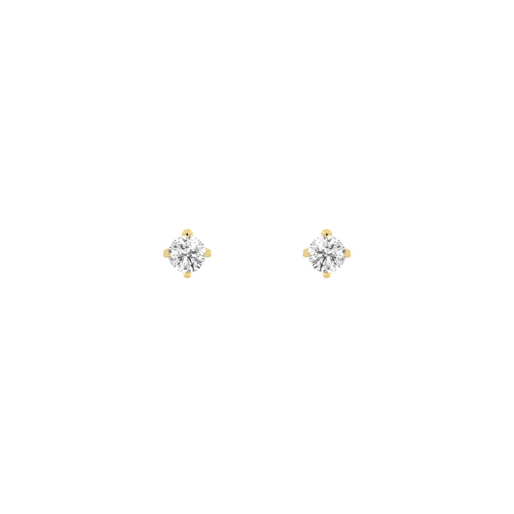 0.25CTW Round Shaped Lab Grown Diamond (F/VS) Stud Earrings in 14K Gold