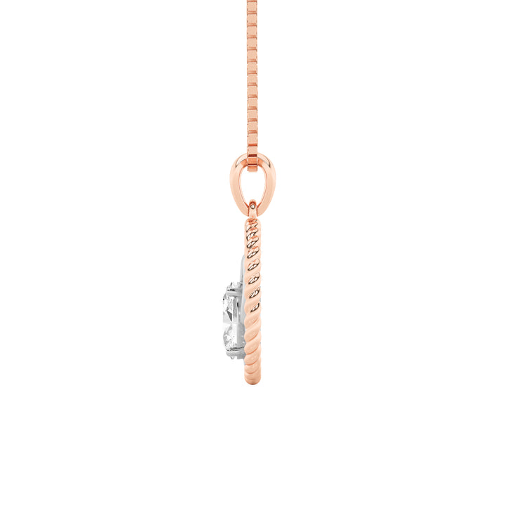 1Cttw Oval Shaped Lab Grown Diamond (F/VS) ZodiacPendant in 14K Gold