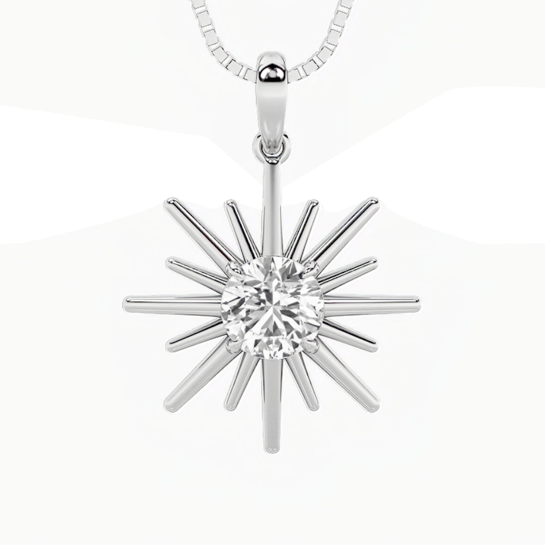 1.5Cttw Round Shaped Lab Grown Diamond (F/VS) Astralis Pendant in 14K Gold