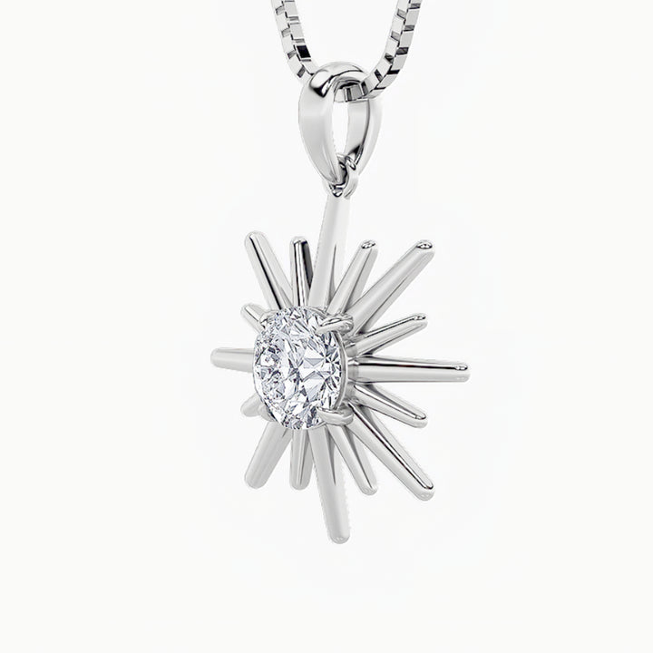 1.5Cttw Round Shaped Lab Grown Diamond (F/VS) Astralis Pendant in 14K Gold