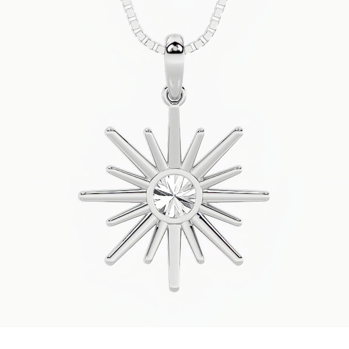 1.5Cttw Round Shaped Lab Grown Diamond (F/VS) Astralis Pendant in 14K Gold