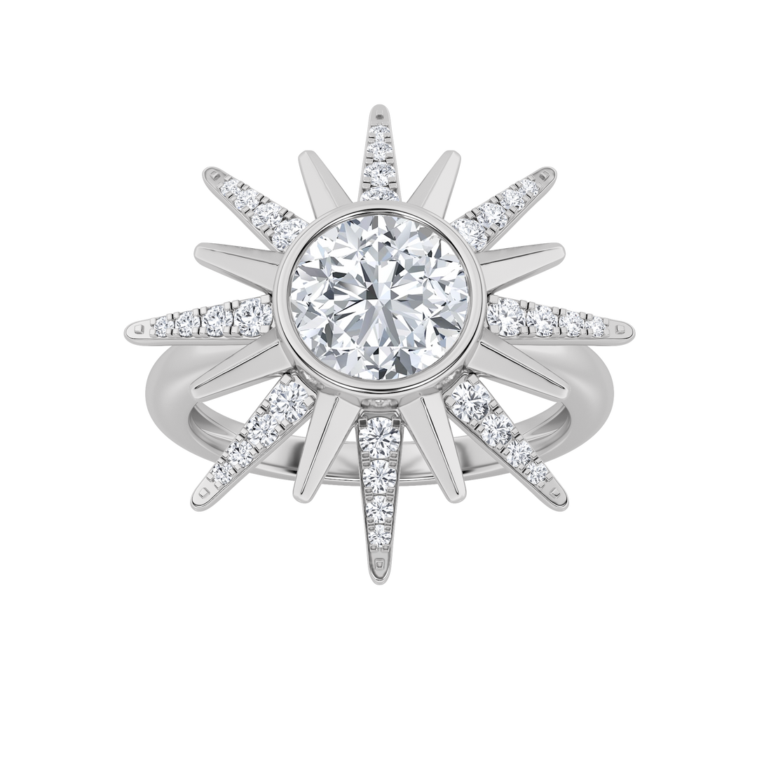 14KW 1.75ct Lab Diamond Ring F+VS+ Solitaire