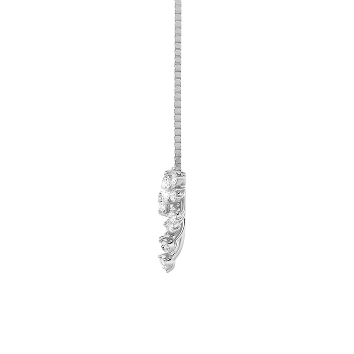 3Cttw Round Shaped Lab Grown Diamond (F/VS) Astralis Necklace in 14K Gold