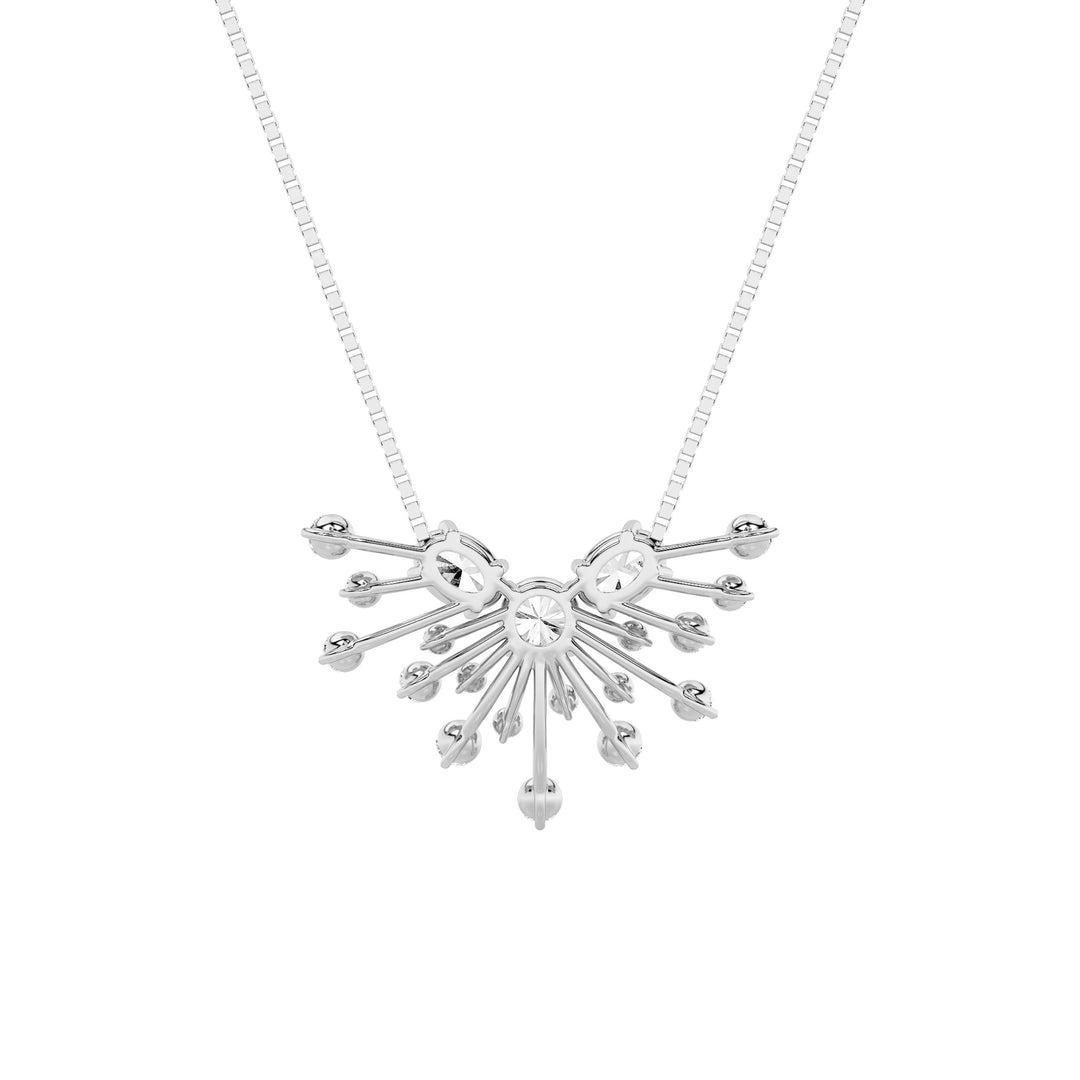 3Cttw Round Shaped Lab Grown Diamond (F/VS) Astralis Necklace in 14K Gold
