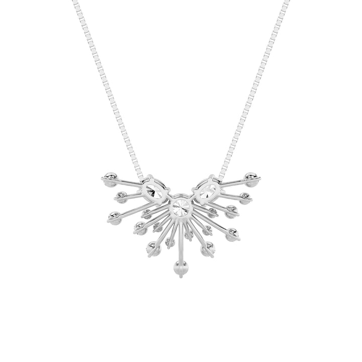 3Cttw Round Shaped Lab Grown Diamond (F/VS) Astralis Necklace in 14K Gold