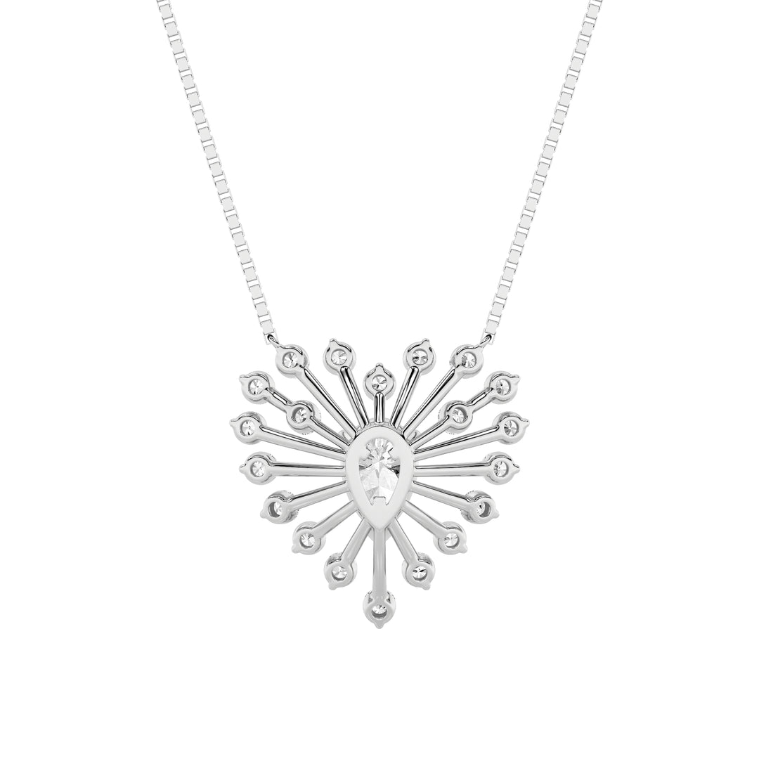 1.5CTW Pear Shaped Lab Grown Diamond (F/VS) Astralis Necklace in 14K Gold