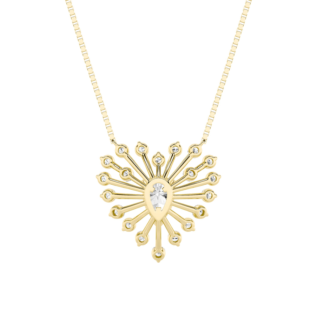 1.5CTW Pear Shaped Lab Grown Diamond (F/VS) Astralis Necklace in 14K Gold