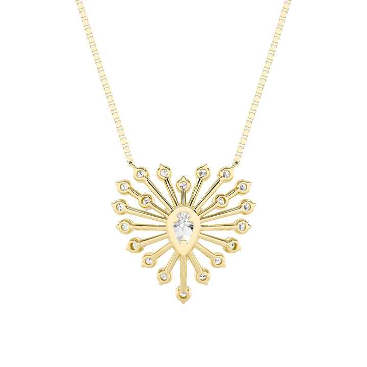 1.5CTW Pear Shaped Lab Grown Diamond (F/VS) Astralis Necklace in 14K Gold