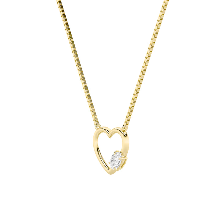 0.5CTW Oval Shaped Lab Grown Diamond (G/VS) Necklace in Silver|18K Yellow Gold