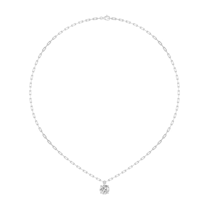 2Cttw Round Shaped Lab Grown Diamond (F/VS) Strata Chic Collection Necklace in 14K Gold