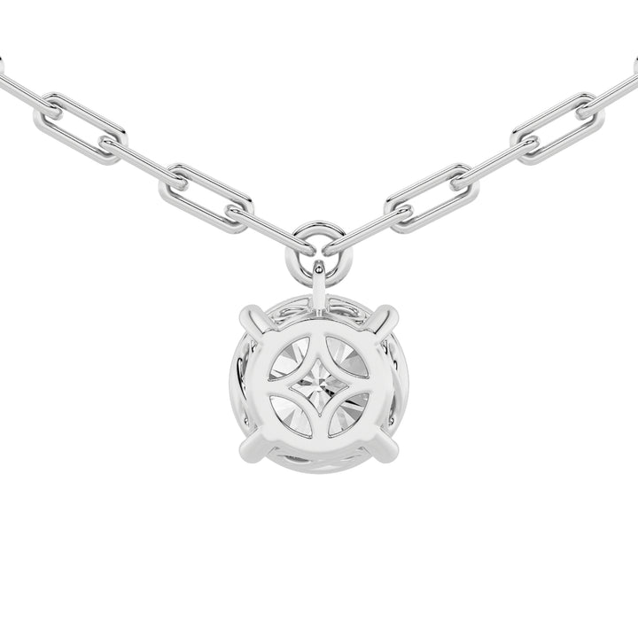 2Cttw Round Shaped Lab Grown Diamond (F/VVS) Strata Chic Collection Necklace in 14K Gold