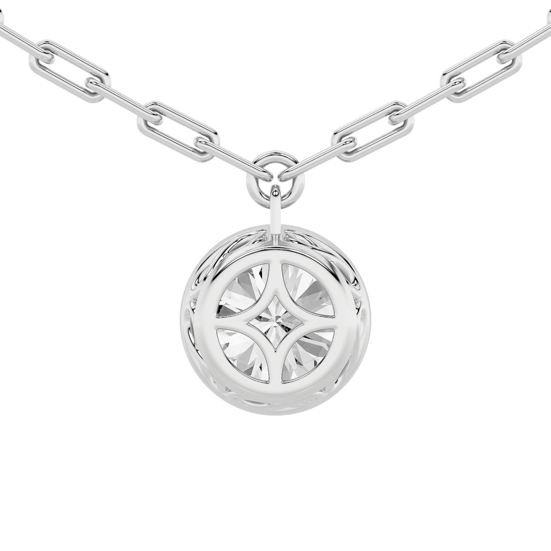 2Cttw Round Shaped Lab Grown Diamond (F/VS) Strata Chic Collection Necklace in 14K Gold