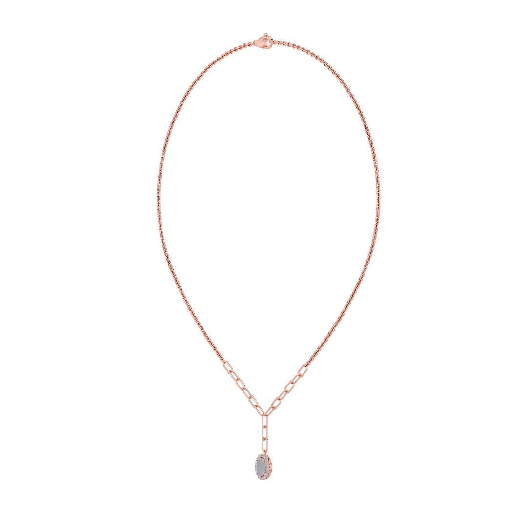 1.5CTW Oval Shaped Lab Grown Diamond (F/VS) Solitaire Necklace in 14K Gold