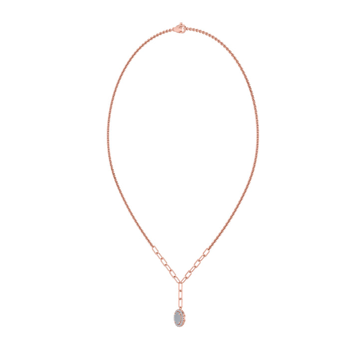 1.5CTW Oval Shaped Lab Grown Diamond (F/VS) Solitaire Necklace in 14K Gold