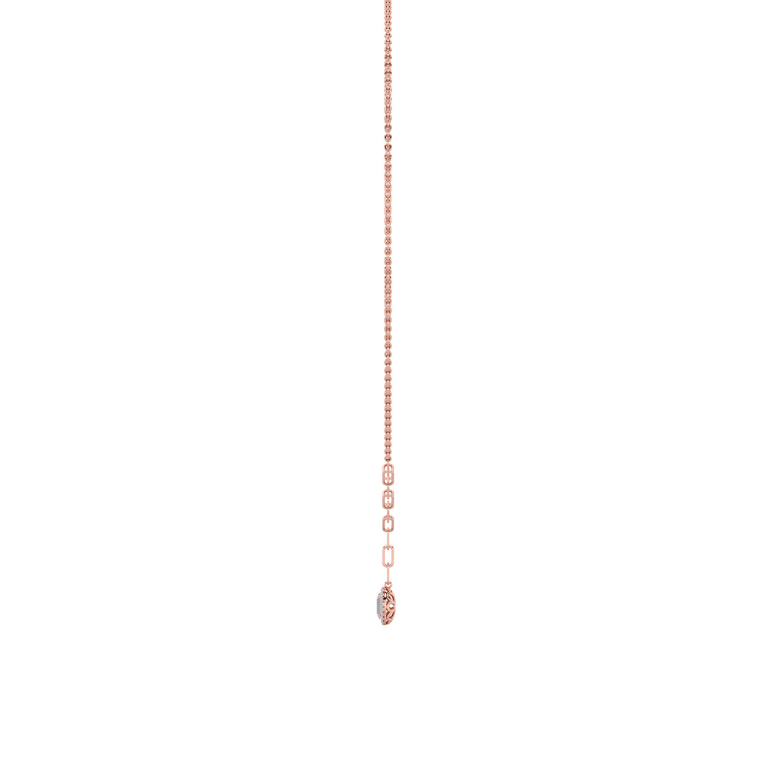 1.5CTW Oval Shaped Lab Grown Diamond (F/VS) Solitaire Necklace in 14K Gold