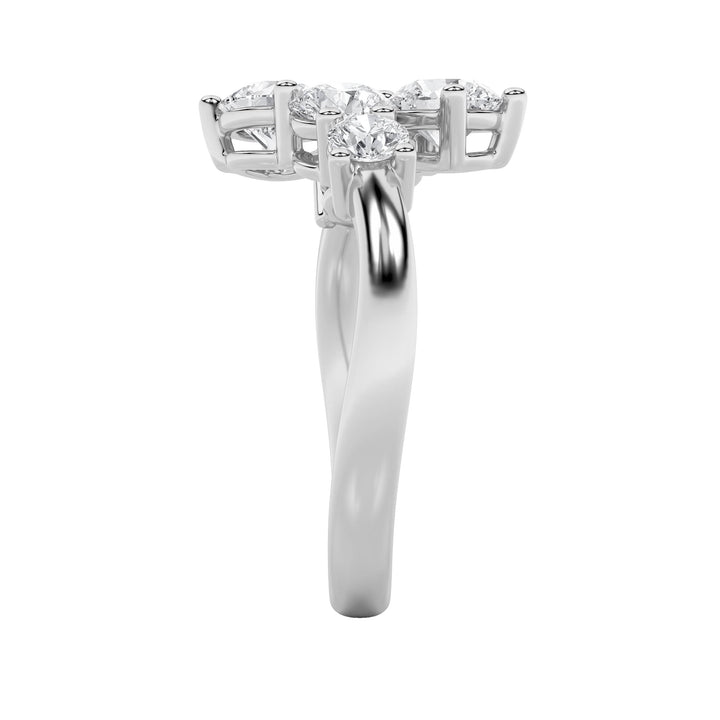 2CTW Round Shaped Lab Grown Diamond (F/VS) Three Stone Ring in 14K Gold