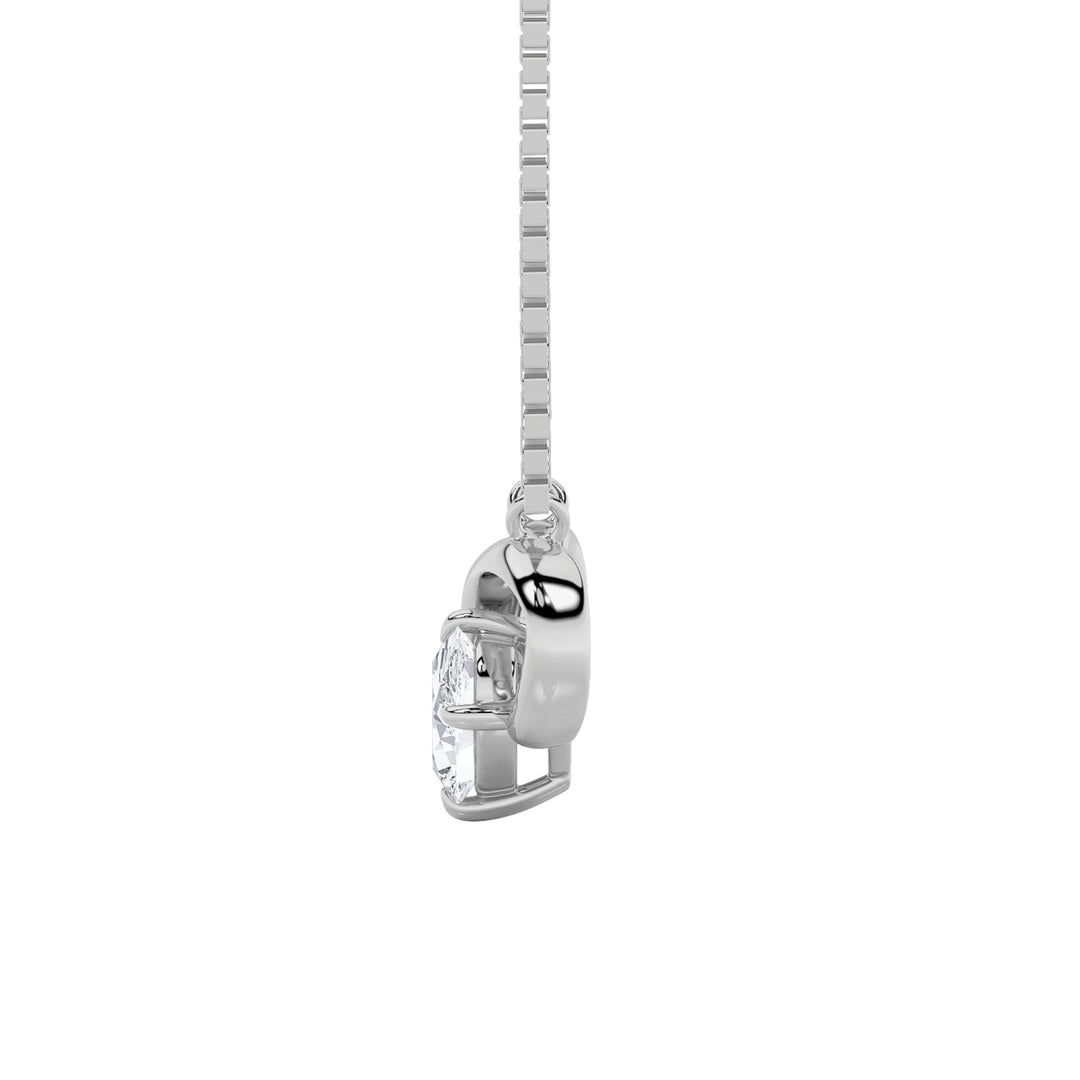 0.5CTW Oval Shaped Lab Grown Diamond (G/VS) Necklace in Silver