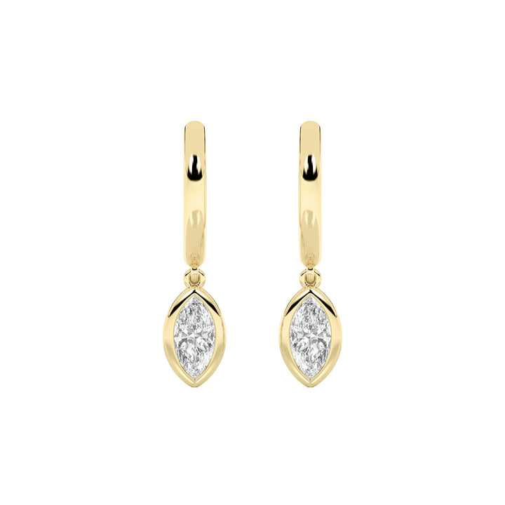 0.6CTW Marquise Shaped Lab Grown Diamond (F/VS) Dangle Earrings in 14K Gold
