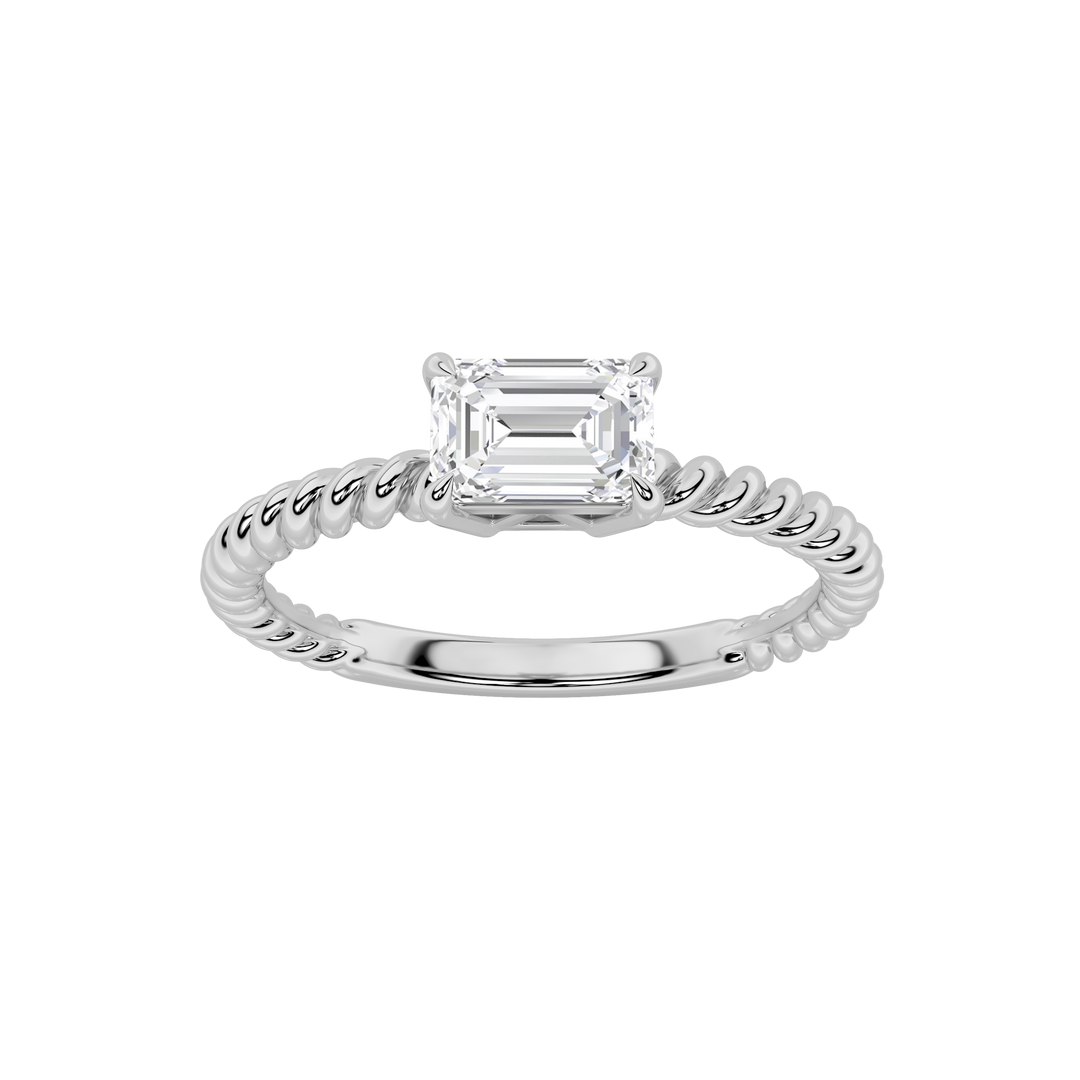 14K White Gold 0.5ct Lab Diamond Solitaire Ring