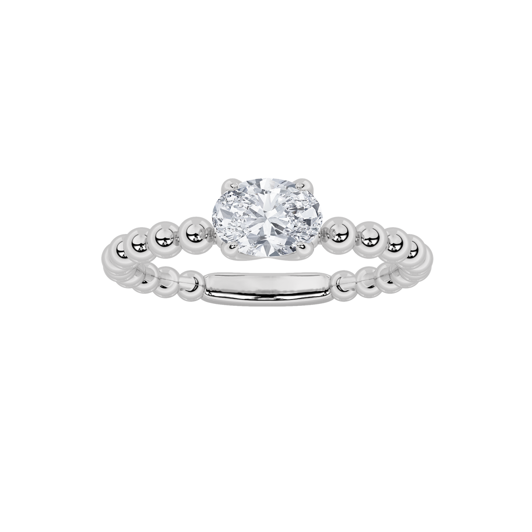 14KW 0.5ct Lab Diamond Oval Solitaire Engagement Ring